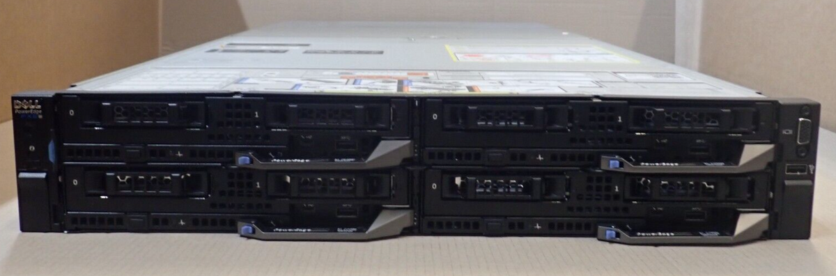 Dell PowerEdge FX2S Switched 4-Node Rack Chassis + 4x FC640 CTO Blade Servers