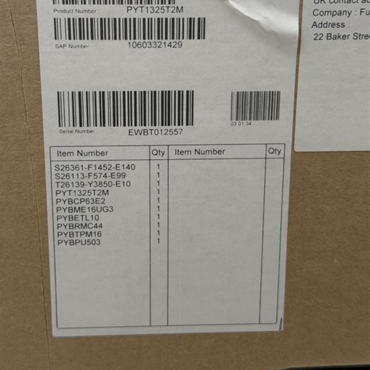 New Fujitsu Primergy TX1320 M5 Xeon E-2334 3.4GHz 16GB RAM 8SFF Tower Server