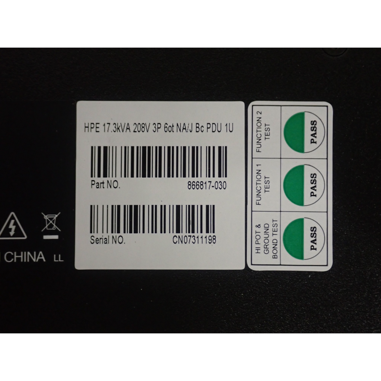 NEW HPE G2 P9Q60A 6xC19 3Ph 17.3kVA 48A 240V 1U Power Distribution Unit PDU