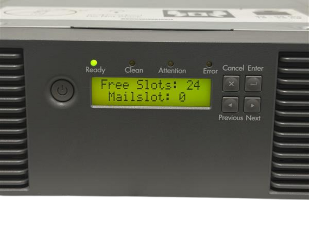 HPE StorageWorks MSL2024 24-Slot Tape Library 407351-001 w/ LTO-6 FC Drive