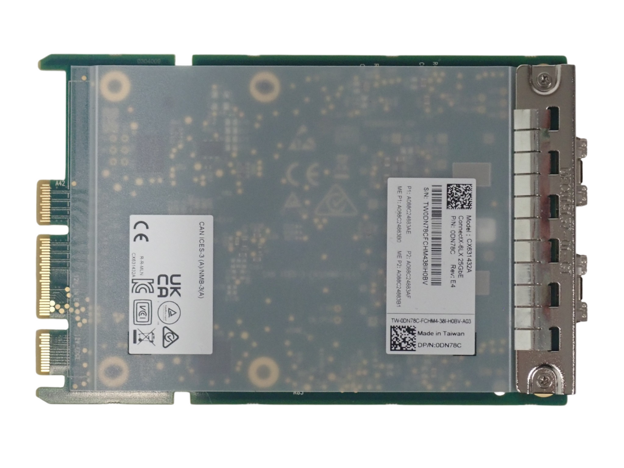 NEW Dell Mellanox CX631432A ConnectX-6 Lx 2-Port 10/25Gb SFP28 OCP 3.0 NIC DN78C