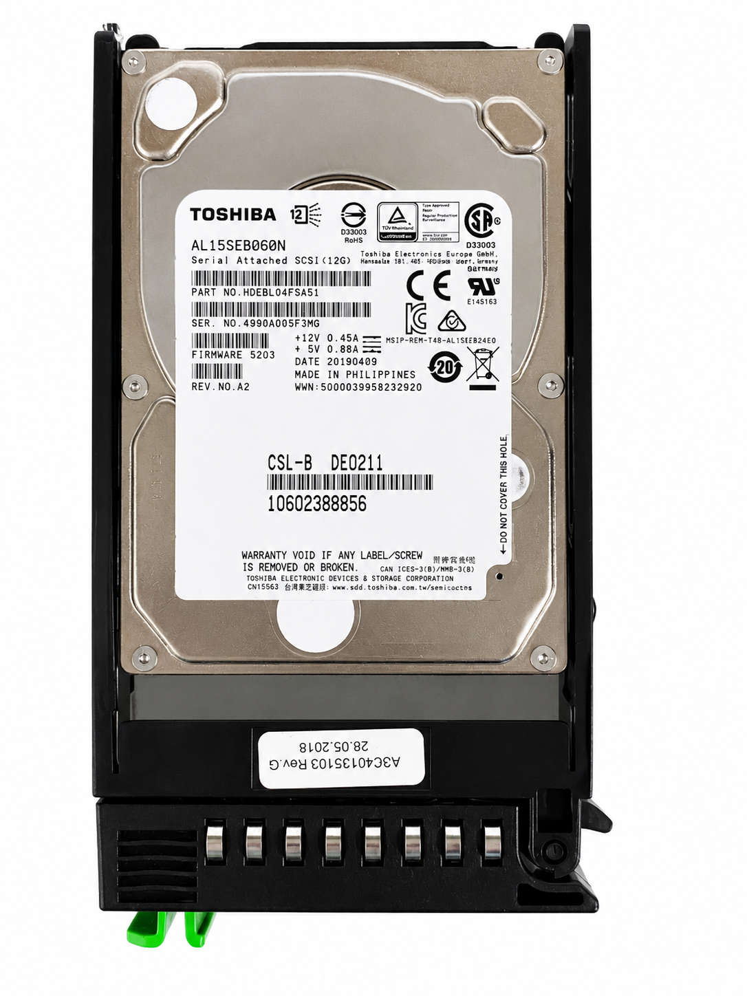 Fujitsu 600GB 10K SAS 12G 2.5" Enterprise SFF HDD 10602388856 S26461-F5720-L160