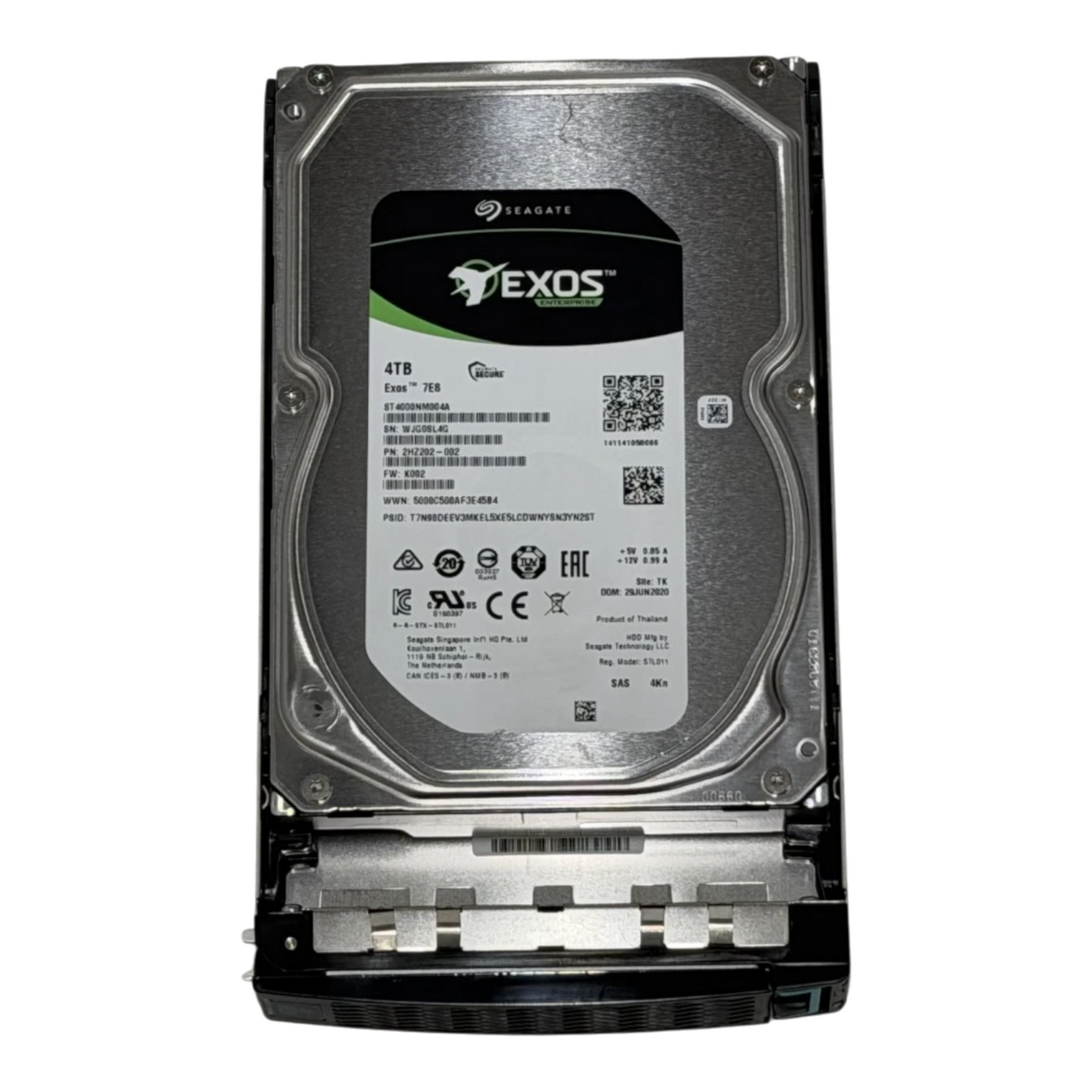HPE Nimble Storage 4TB 7.2K SAS 12G 256MB 3.5" SSD Q8F04A ST4000NM004A FW:K002