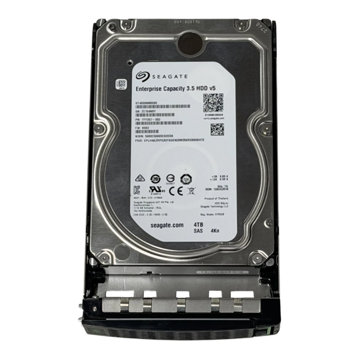 HPE Nimble Storage 4TB 7.2K SAS 12G 128MB 3.5" SSD Q8F04A ST4000NM0095 FW:K002