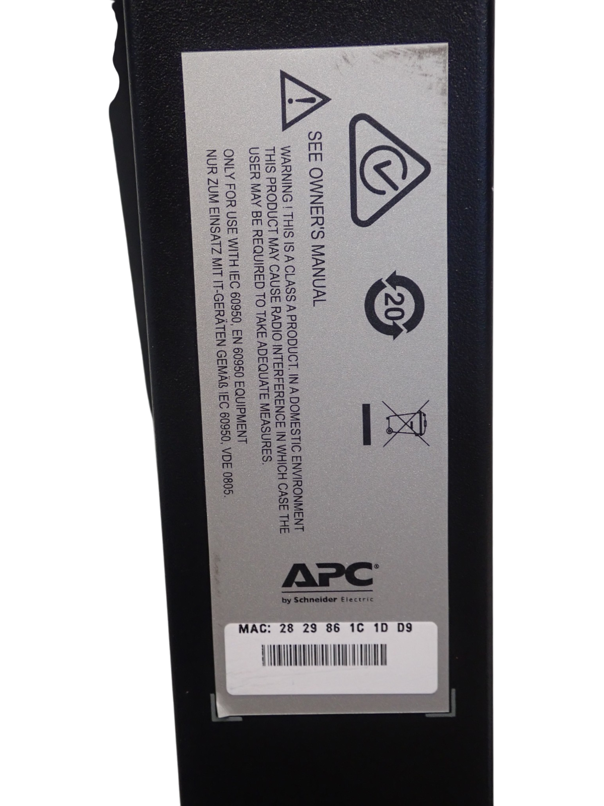 APC AP8853 7.4kW 230V 36x C13 6x C19 32A 1Ph Power Distribution Unit 0U Rack PDU