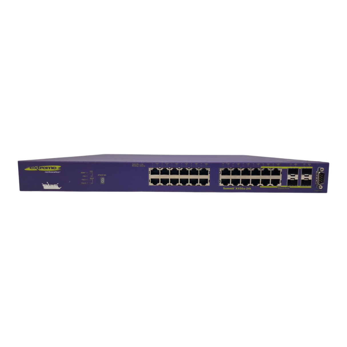 Extreme Networks Summit X450a-24T 24-Port Gigabit Switch 4x SFP 16151 + XGM2-2XF