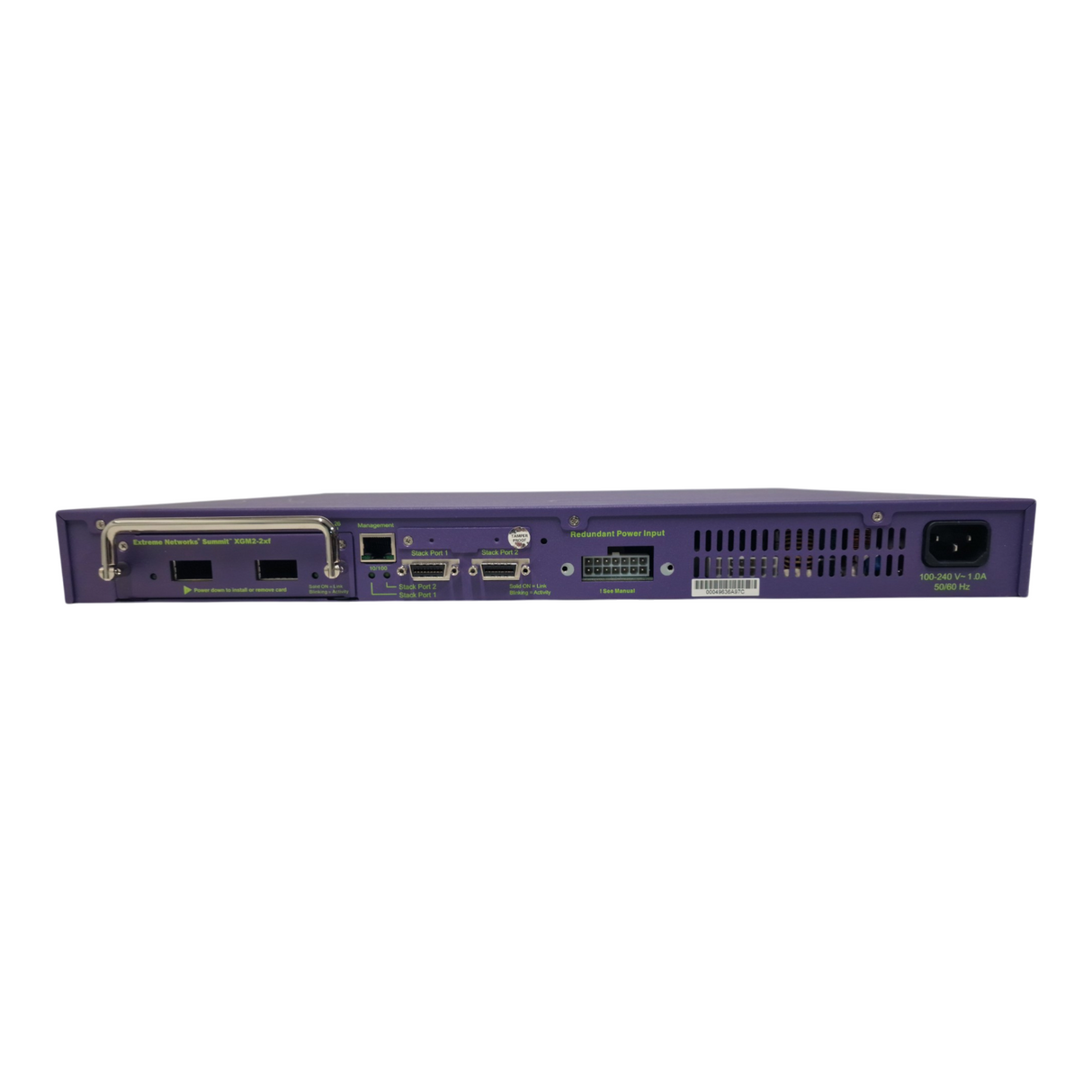 Extreme Networks Summit X450a-24T 24-Port Gigabit Switch 4x SFP 16151 + XGM2-2XF