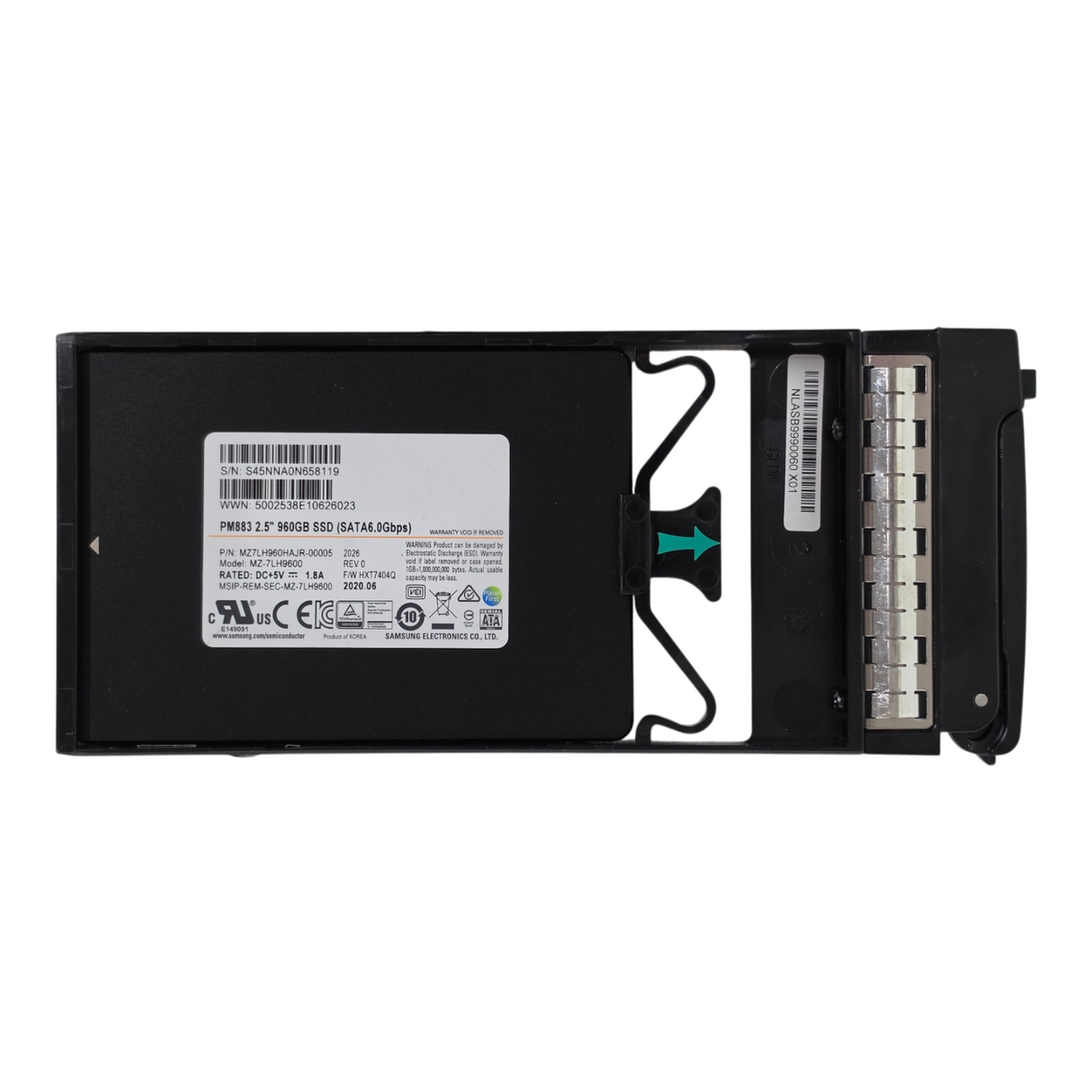 HPE Nimble Storage 960GB 7.2K SATA 6G 1GB 2.5" SSD Q8F86B MZ-7LH9600 FW:PM883