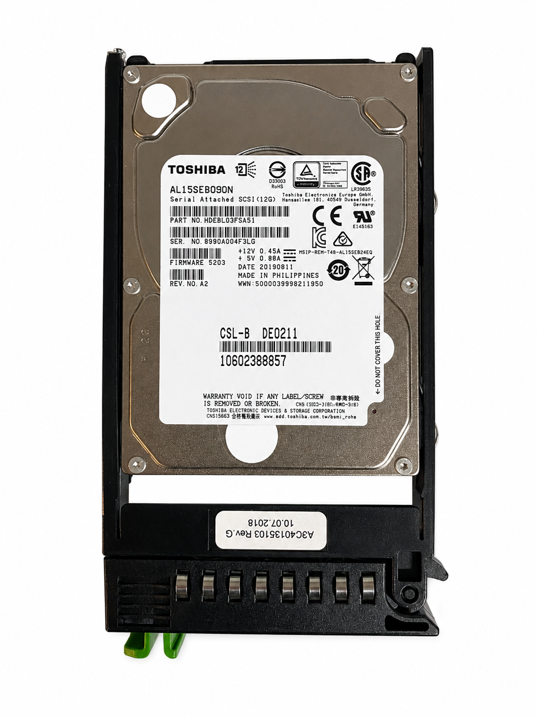 Fujitsu 900GB 10K SAS 12G Hot Plug Enterprise 2.5" SFF HDD S26361-F5551-L190