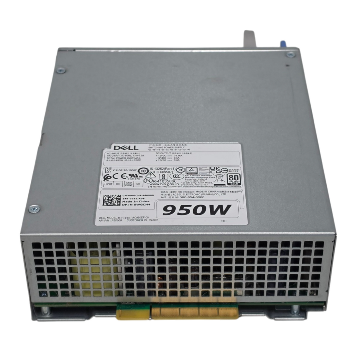 Dell 950W 80Plus Gold HotPlug Power Supply PSU WGCH4 For Precision T5820 T7820