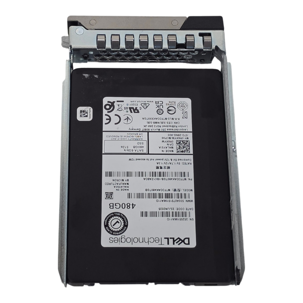 Dell 480GB SATA 6G TLC RI 2.5" Solid State Drive SSD R6XYW + 14-17th Gen Caddy