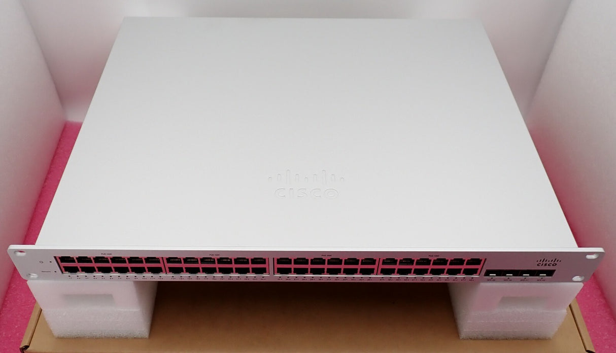 NEW Cisco Meraki MS220-48LP-HW 48x 1GE POE+ 4x 1G SFP 1U Cloud Switch UNCLAIMED