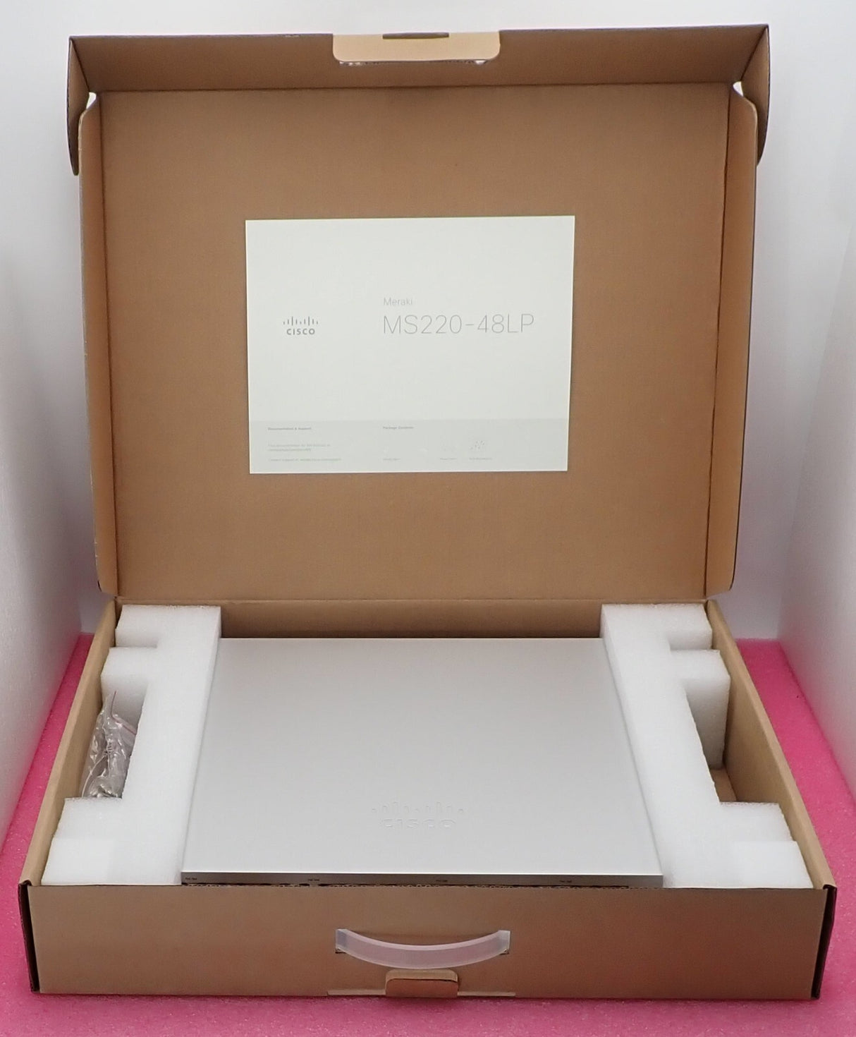 NEW Cisco Meraki MS220-48LP-HW 48x 1GE POE+ 4x 1G SFP 1U Cloud Switch UNCLAIMED