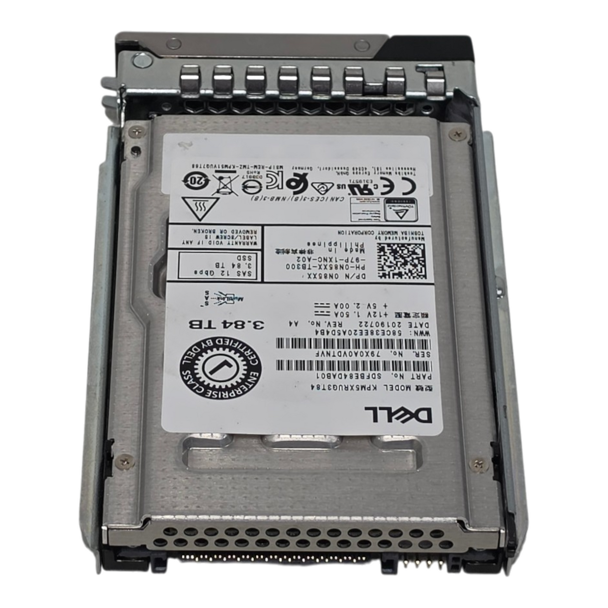 Dell 3.84TB SAS 12G RI TLC SED 2.5" SFF Hot-Swap SSD N85XX KPM5XRUG3T84 DXD9H