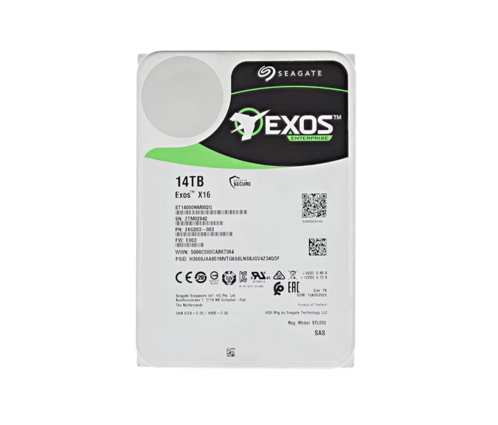 Seagate Exos X16 14TB 7.2K SAS 12G 512e Enterprise Class 3.5'' HDD ST14000NM002G