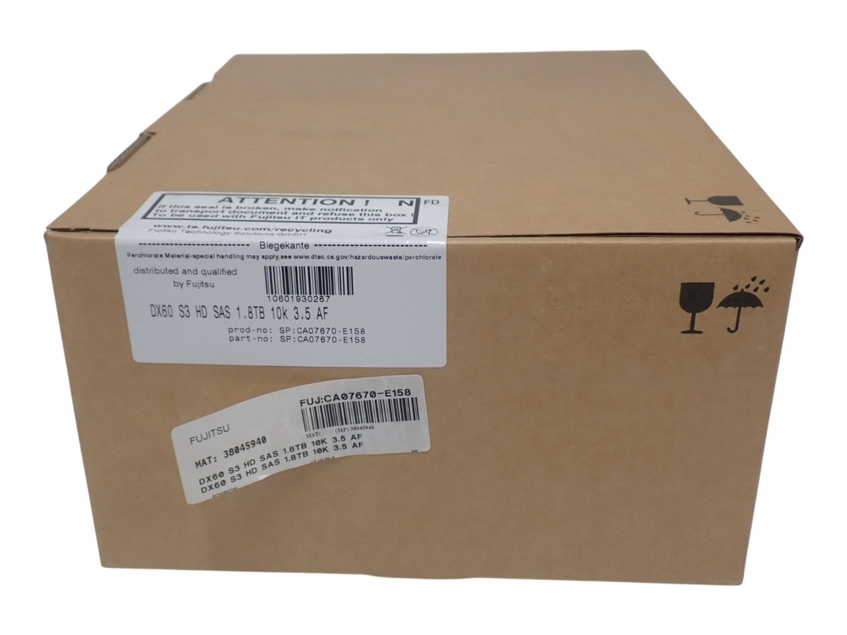 NEW Fujitsu 1.8TB Write Intensive 128MB SAS 12G 3.5" Hard Drive HDD CA07670-E158