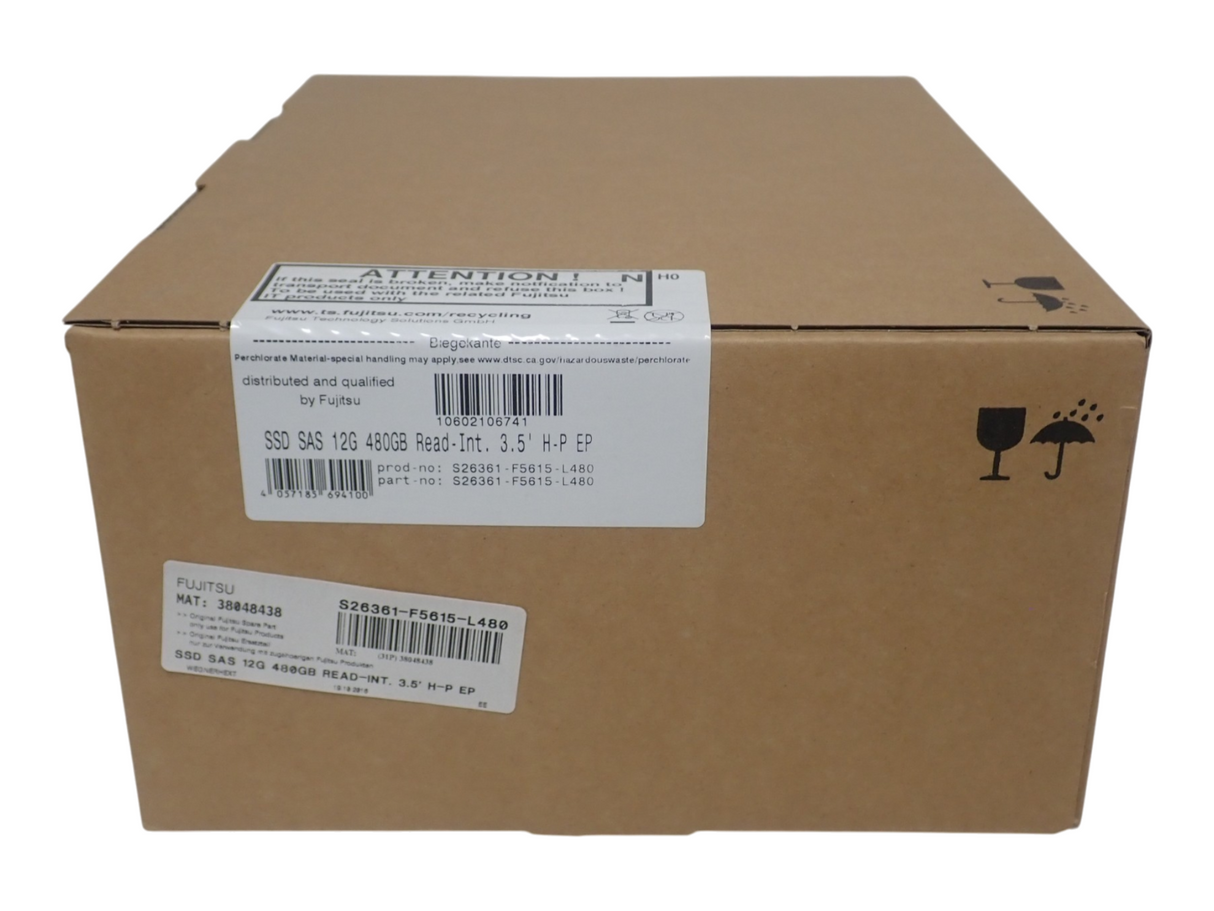 NEW Fujitsu 480GB Read Intensive SAS 12G 3.5" Hard Drive HDD S26361-F5615-L480