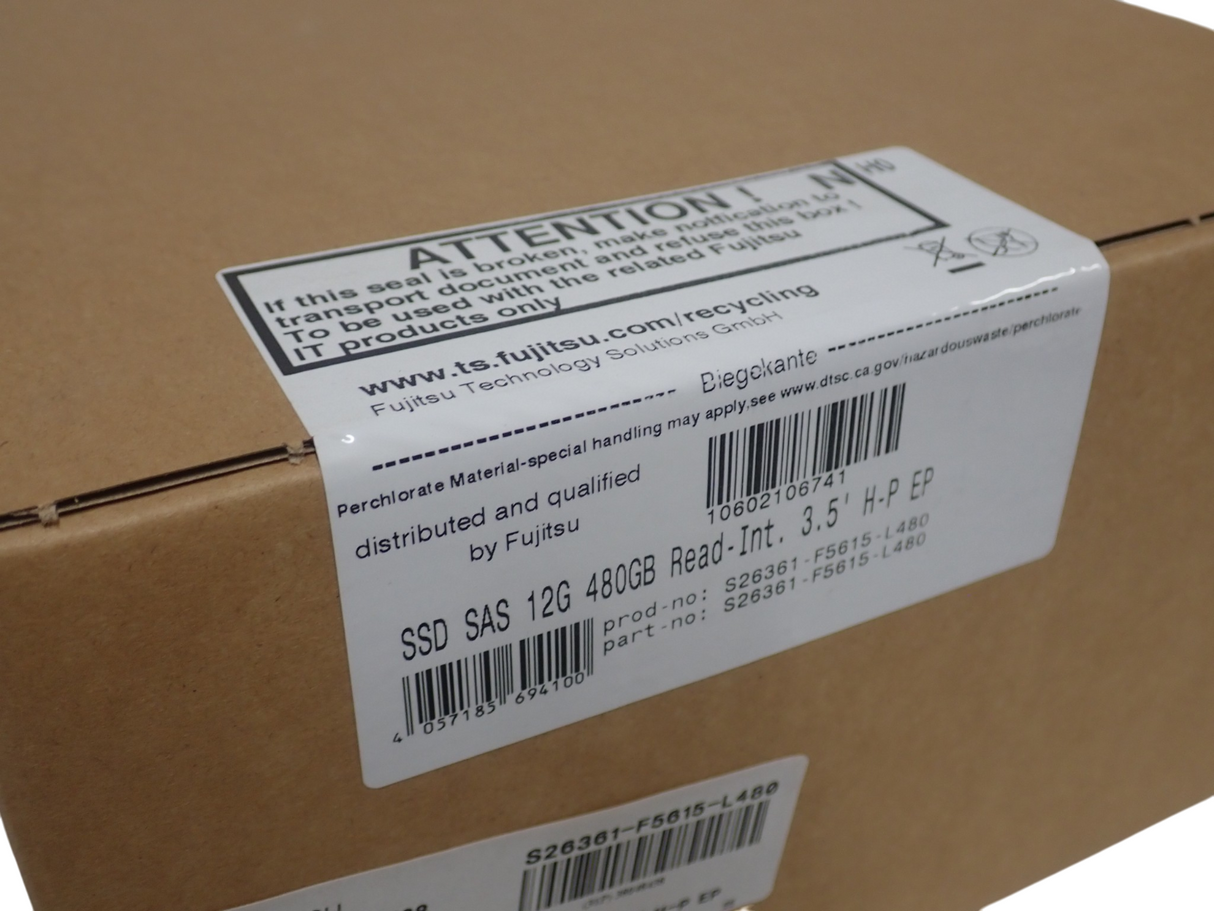 NEW Fujitsu 480GB Read Intensive SAS 12G 3.5" Hard Drive HDD S26361-F5615-L480
