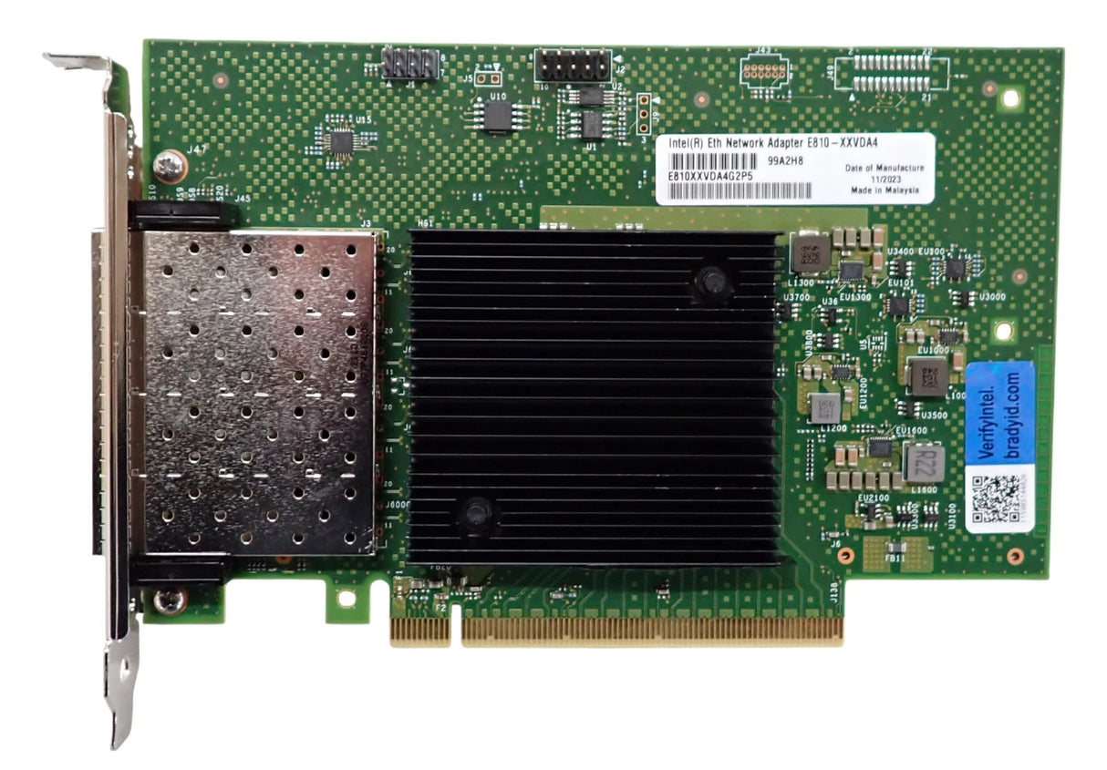Intel E810-XXVDA4 Quad Port 1/10/25GbE SFP28 Network Adapter E810XXVDA4G2P5