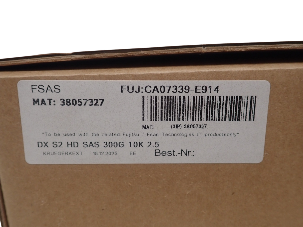 NEW Fujitsu 300GB SAS 6G 10k 2.5" Hot-Plug HDD Hard Drive CA07339-E914