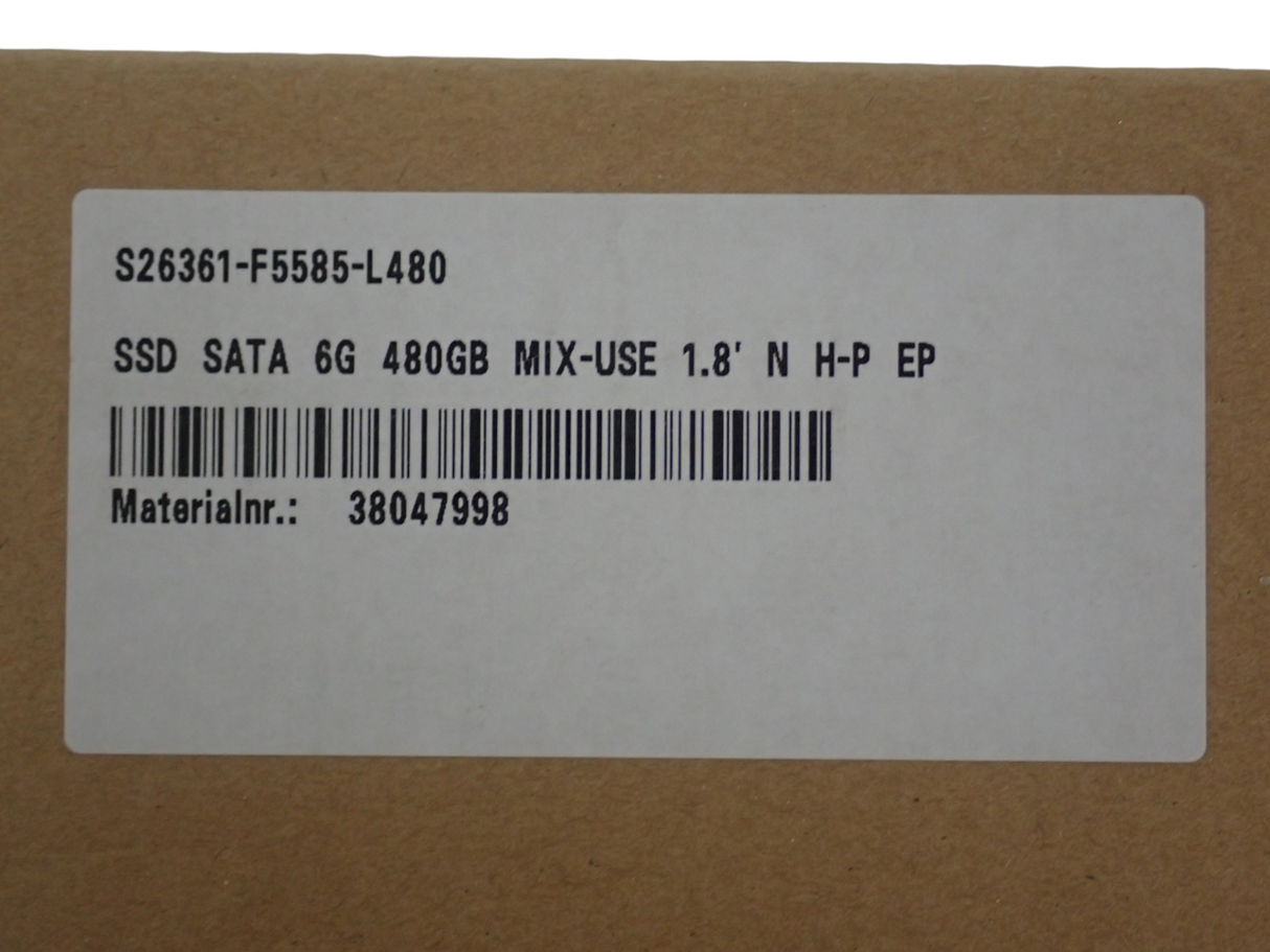 NEW Fujitsu 480GB 1.8" SATA 6G Mixed Use Non Hot Plug SSD S26361-F5585-L480