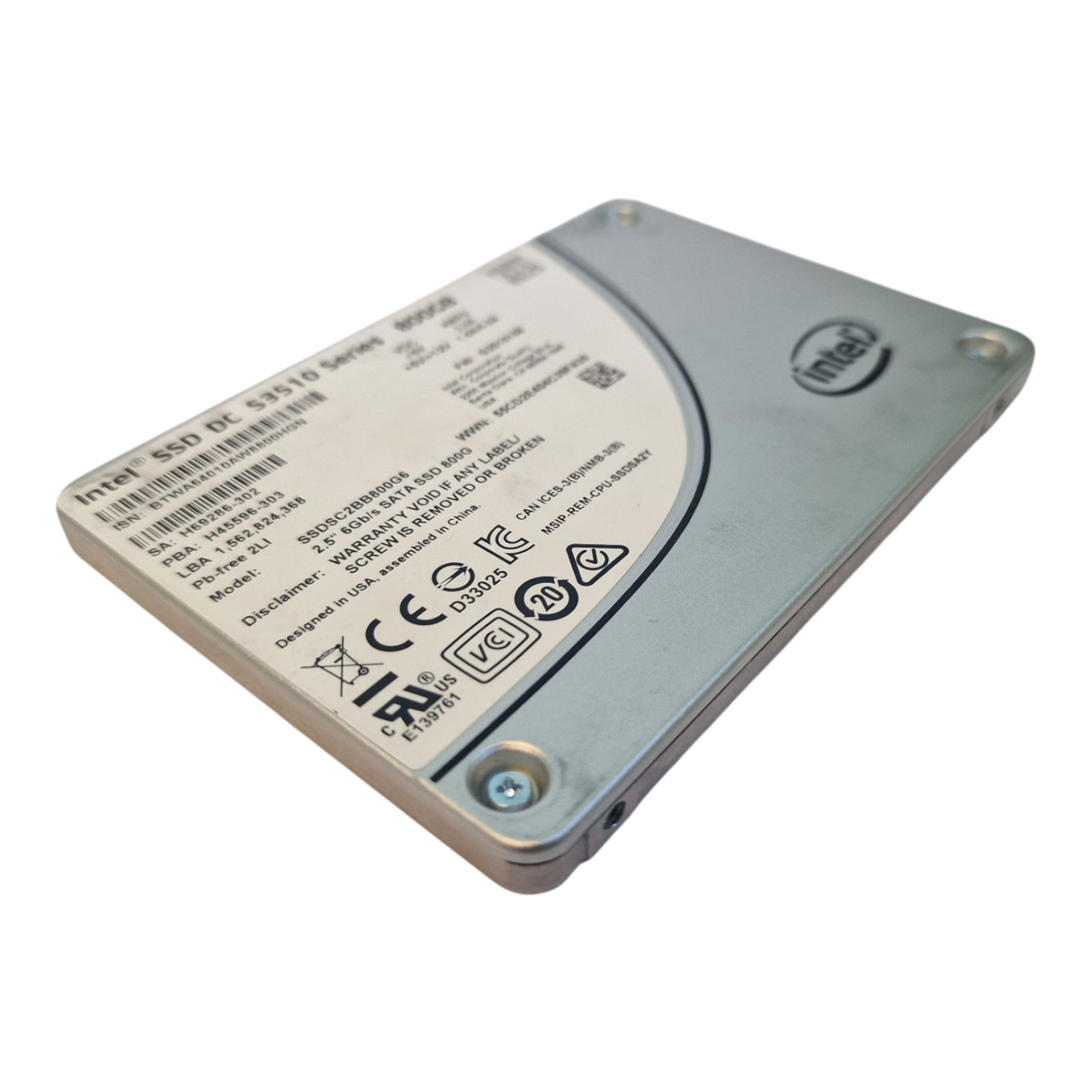 Intel DC S3510 800GB SATA 6G 2.5" SFF SSD Solid State Drive SSDSC2BB800G6