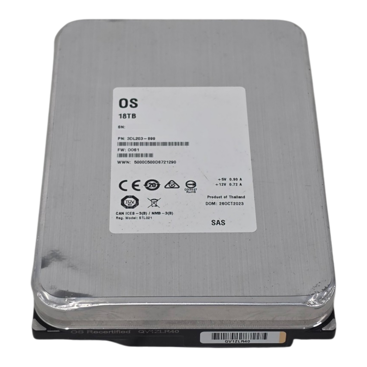 OEM White Label 18TB 7.2K SAS 12G LFF 3.5" Enterprise HDD XX18000NM000D