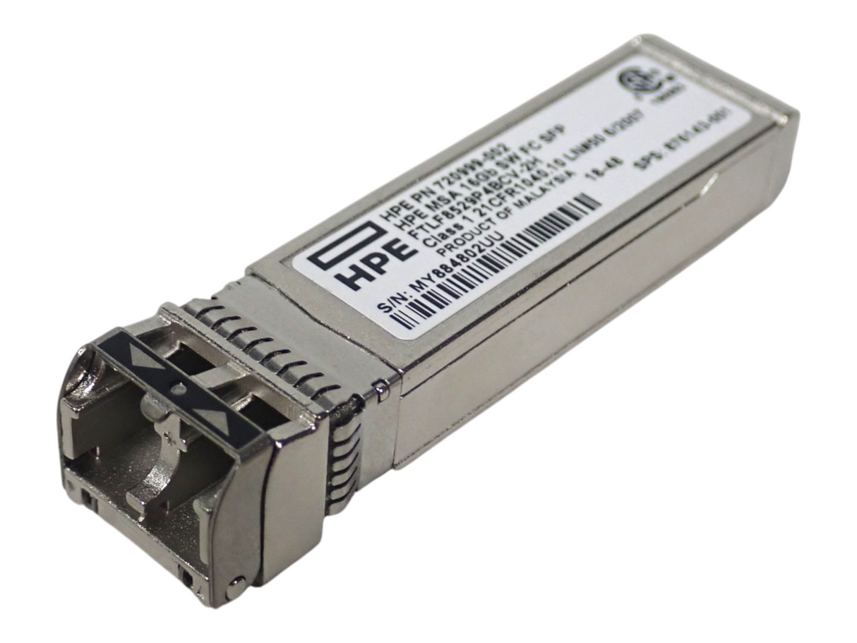 HPE 876143-001 MSA 16Gb SFP SW FC Transceiver Module FTLF8529P4BCV-2H 720999-002