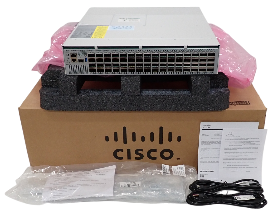 New Cisco 8102-64H-O 8100 Series 64x 100GbE QSFP28 Port F2B 2U Router with SONiC