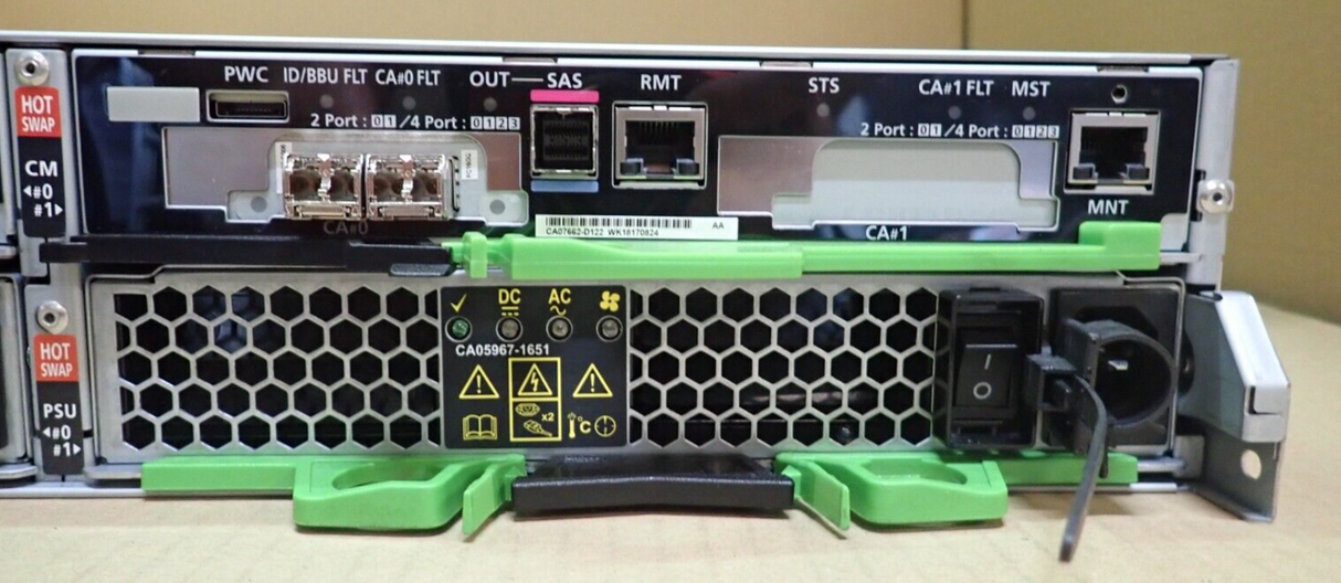 Fujitsu FTS:AF252XF010IN ETERNUS AF250 S2 Dual 16Gb FC Controller 24x 2.5" Bay