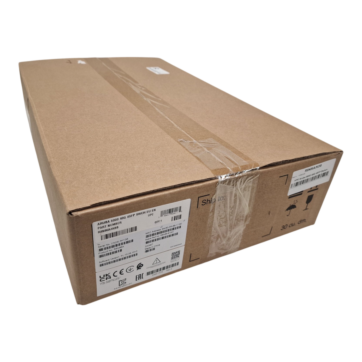 HPE Aruba CX 6000 48x 1GBase-T + 4x 1G SFP Port Managed Network Switch R8N86A
