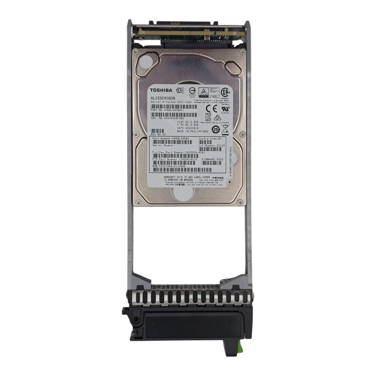 Fujitsu CA08226-E605 600GB 10K 12G SAS 2.5" SFF Hot Plug CMR HDD AL15SEB060N