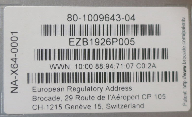 Brocade X6-4 4-Slot Gen6 8U Director + 2x FC32-48 2x CPX6 2x CR32-4 + Licenses