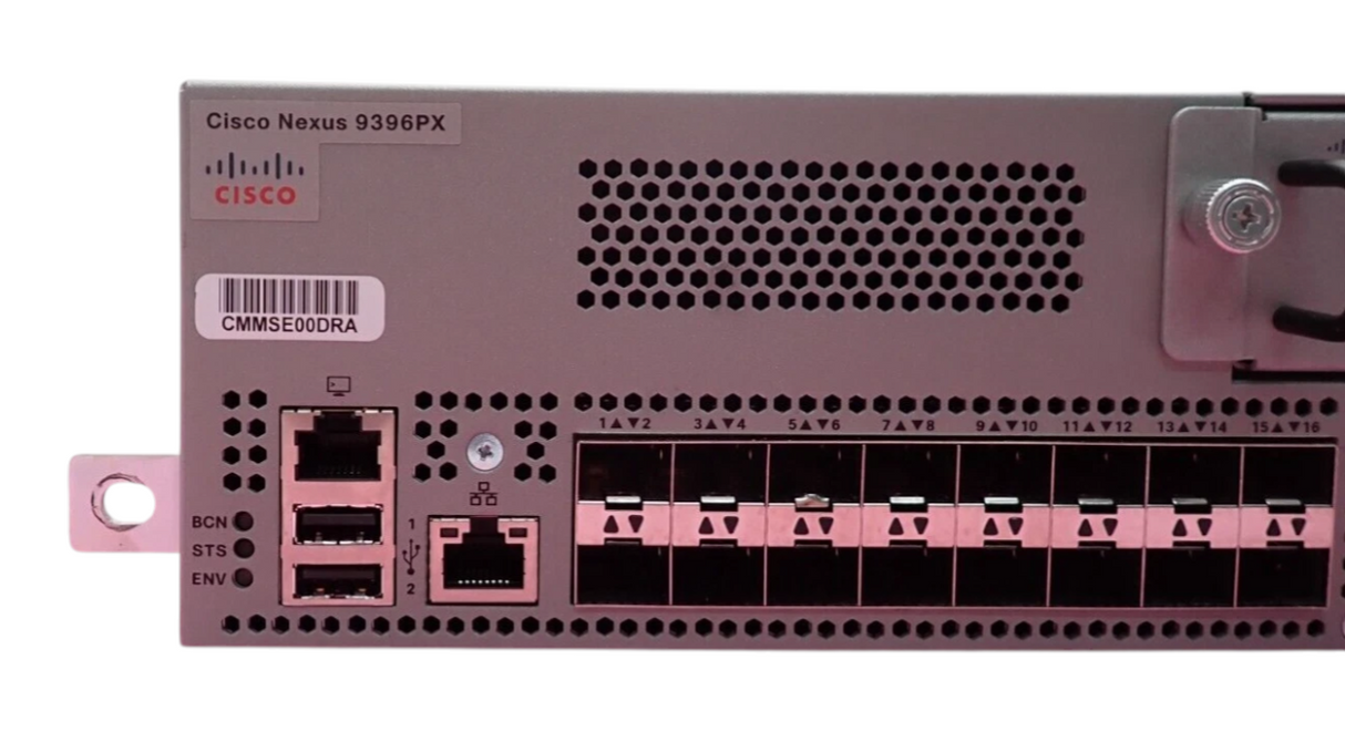 Cisco Nexus 9396PX N9K-C9396PX 48x 1/10GE SFP+ + N9K-M12PQ 12x 40GE QSFP Switch