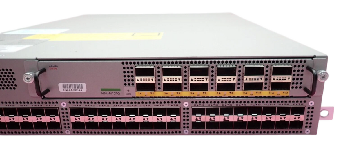 Cisco Nexus 9396PX N9K-C9396PX 48x 1/10GE SFP+ + N9K-M12PQ 12x 40GE QSFP Switch