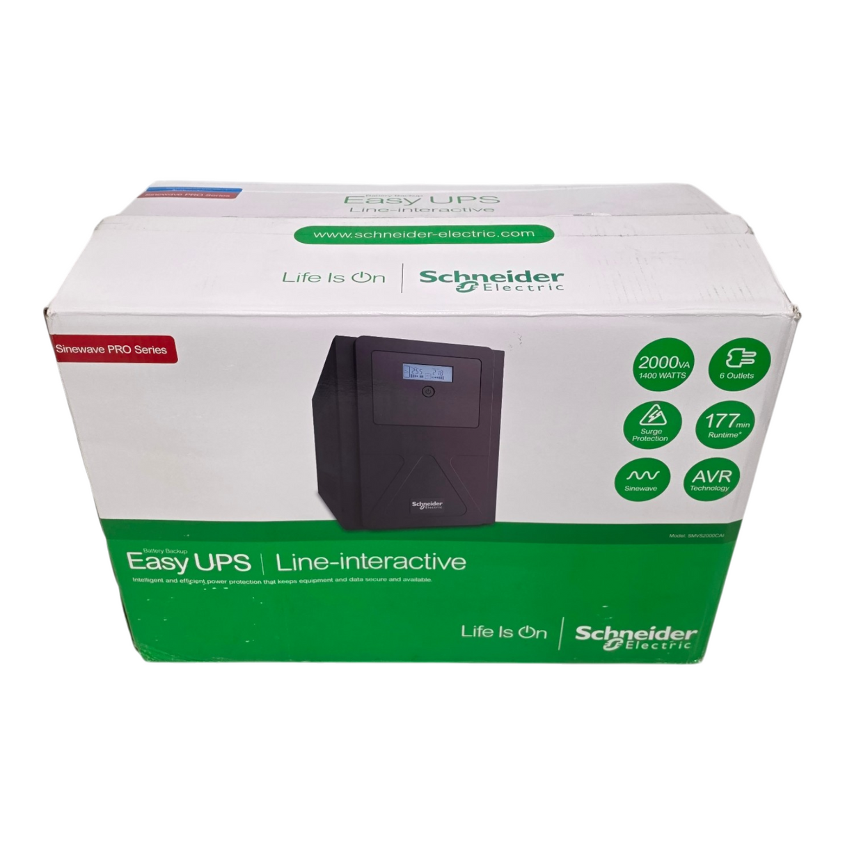 NEW Schneider Electric SMV2000CAI Easy UPS 2000VA/1400W 6x C13 Line-Interactive