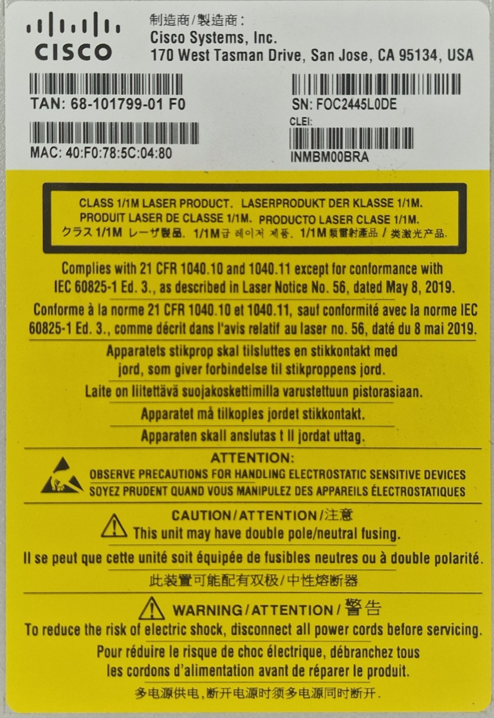 New Cisco Catalyst C9300L-48T-4X-E 48x 1GbE RJ45 + 4x 10Gb SFP+ Managed Switch