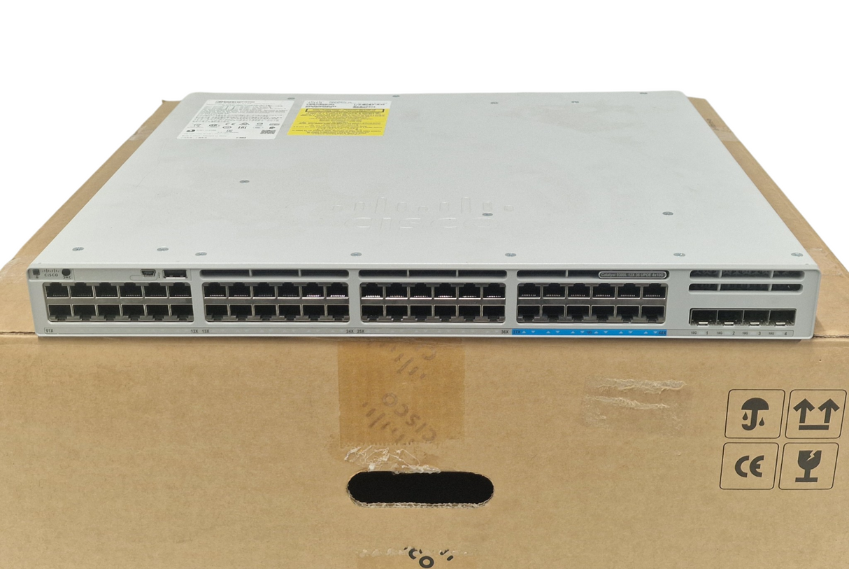 New Cisco Catalyst C9300L-48UXG-4X-E 12x mGig 36x 1G RJ45 UPOE 4x10G SFP+ Switch