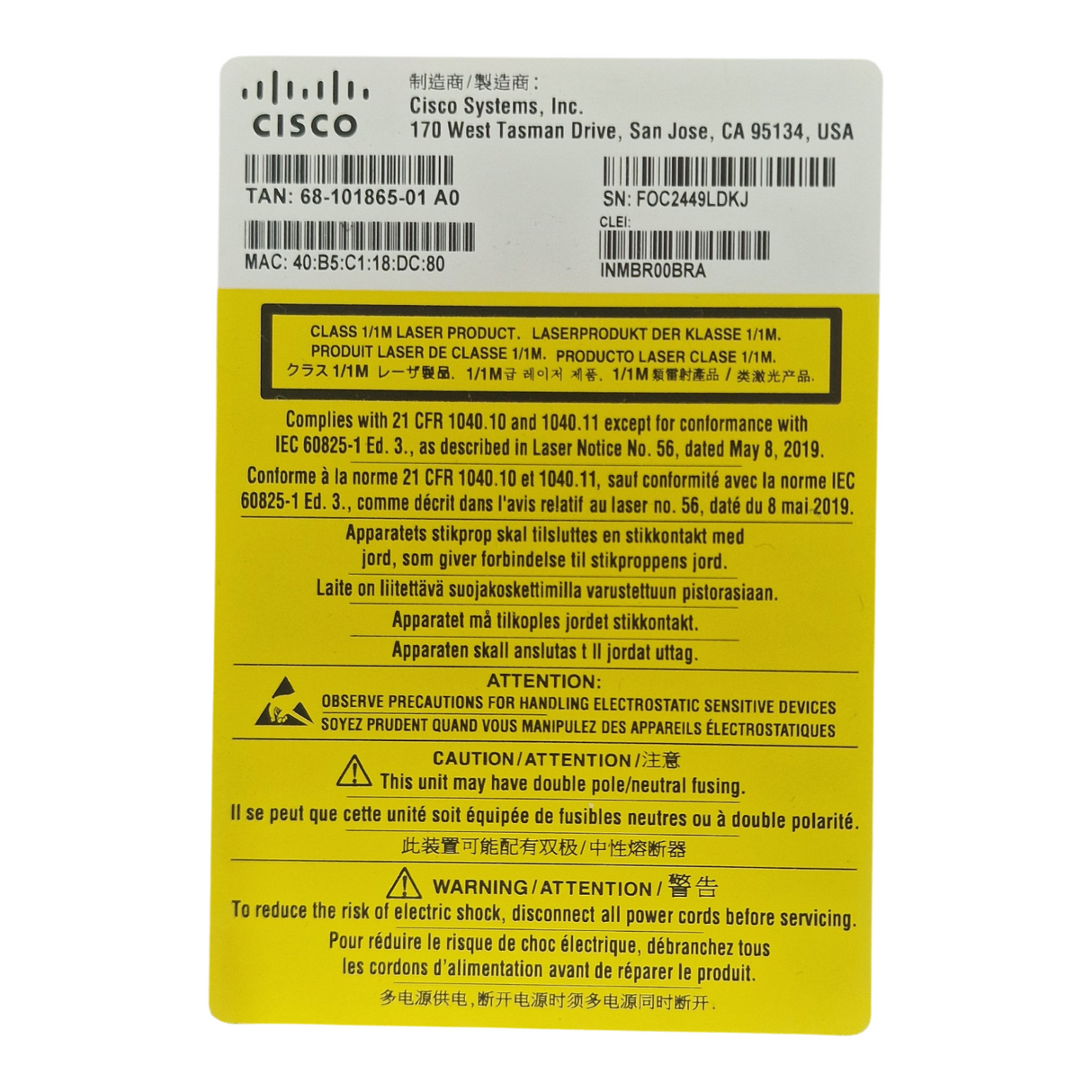 New Cisco Catalyst C9300L-48UXG-4X-E 12x mGig 36x 1G RJ45 UPOE 4x10G SFP+ Switch