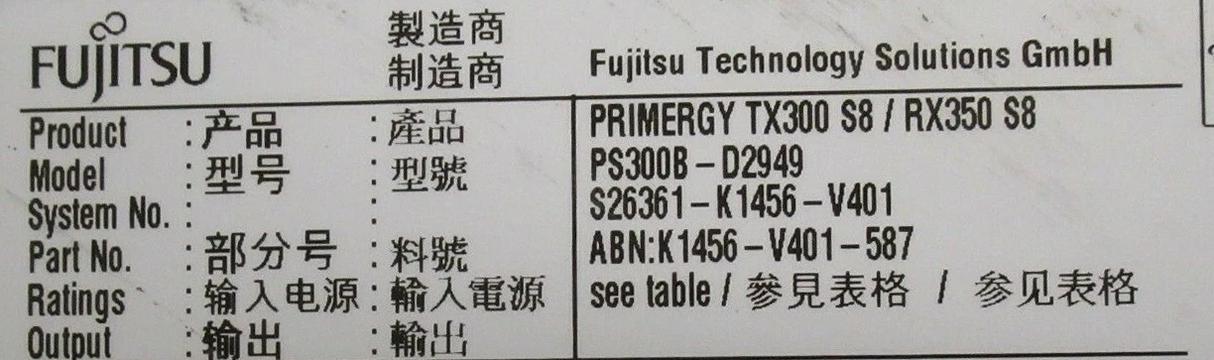 Fujitsu Primergy RX350 S8 2x E5-2600V2 CPU 24-DIMM 24-Bay CTO 4U Rack Server