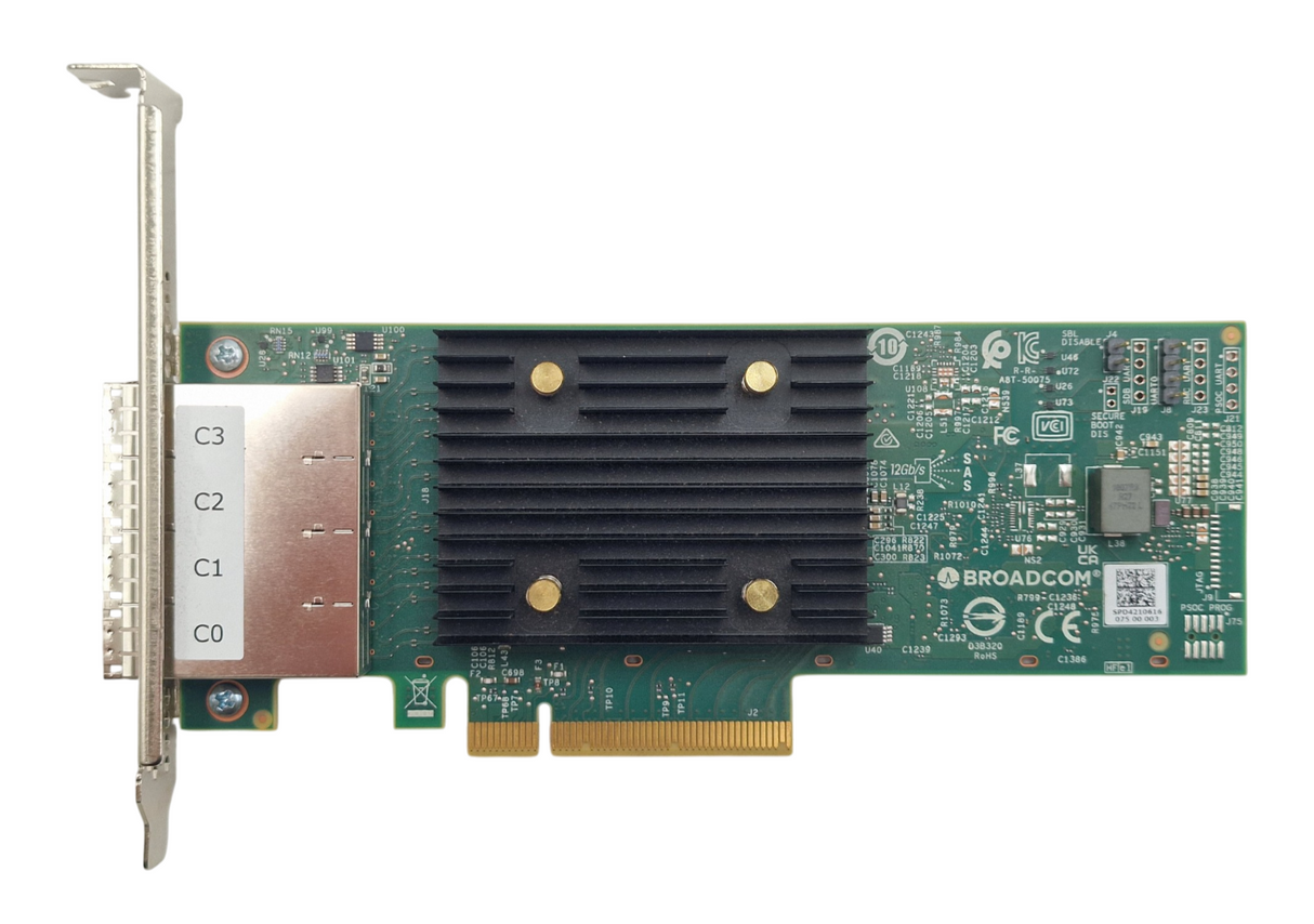 Broadcom 9500-16e 16-Port External 12Gb/s SAS SATA NVMe PCIe HBA 05-50075-00