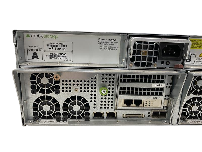 Nimble CS300 16-Bay 3U Storage Array Dual Controller Dual PSU CS300-2T-36T-1200F