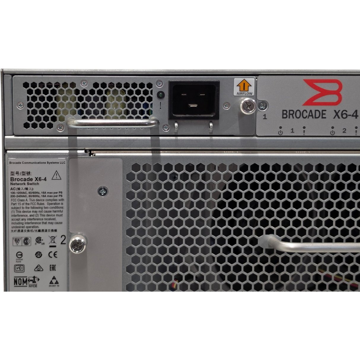 Brocade ED-DCX6-4B X6-4 4-Slot Gen6 8U Director + 2x CPX6 2x CR32-4 2x PSU