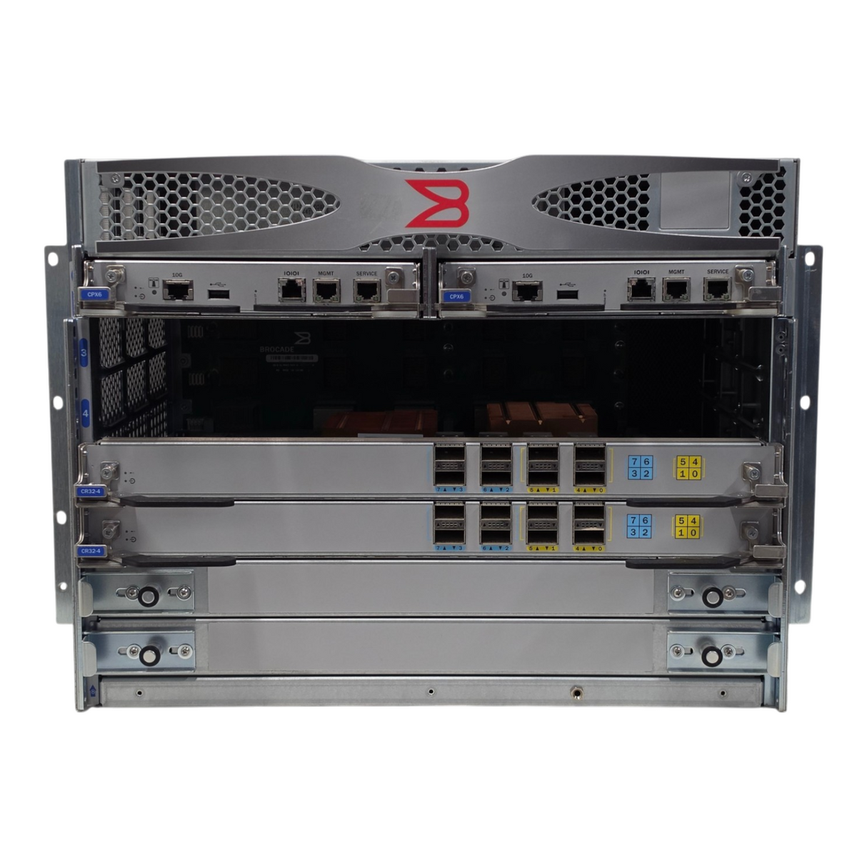 Brocade ED-DCX6-4B X6-4 4-Slot Gen6 8U Director + 2x CPX6 2x CR32-4 2x PSU