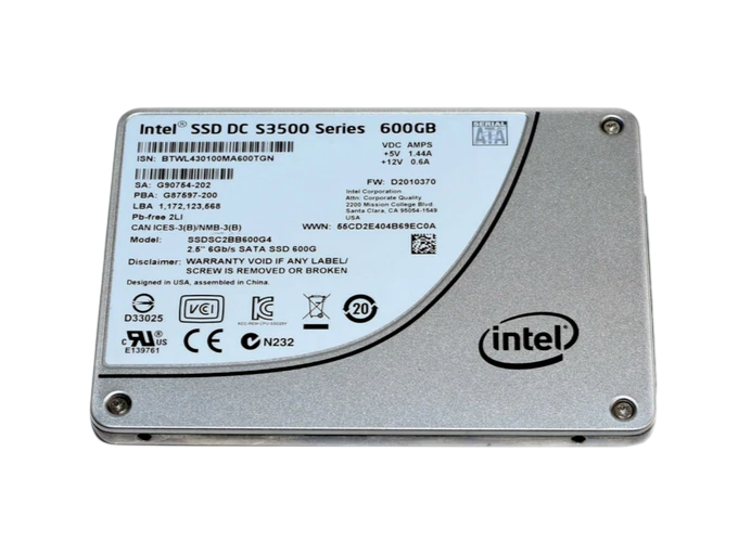 Nimble Intel 600GB 6G SATA 2.5" SFF SSD in 3.5" Caddy FW: D2010370 SSDSC2BB600G4