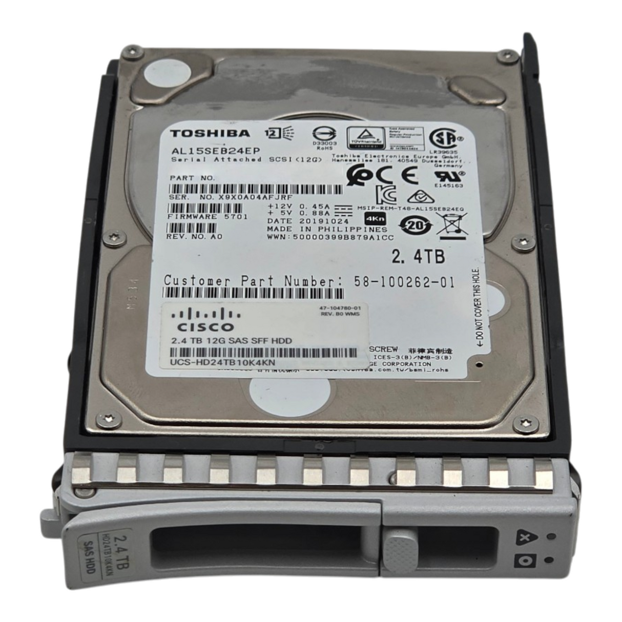 Cisco UCS-HD24TB10K4KN 2.4TB 10k 2.5" SAS 12G Hard Drive Disk HDD AL15SEB24EP