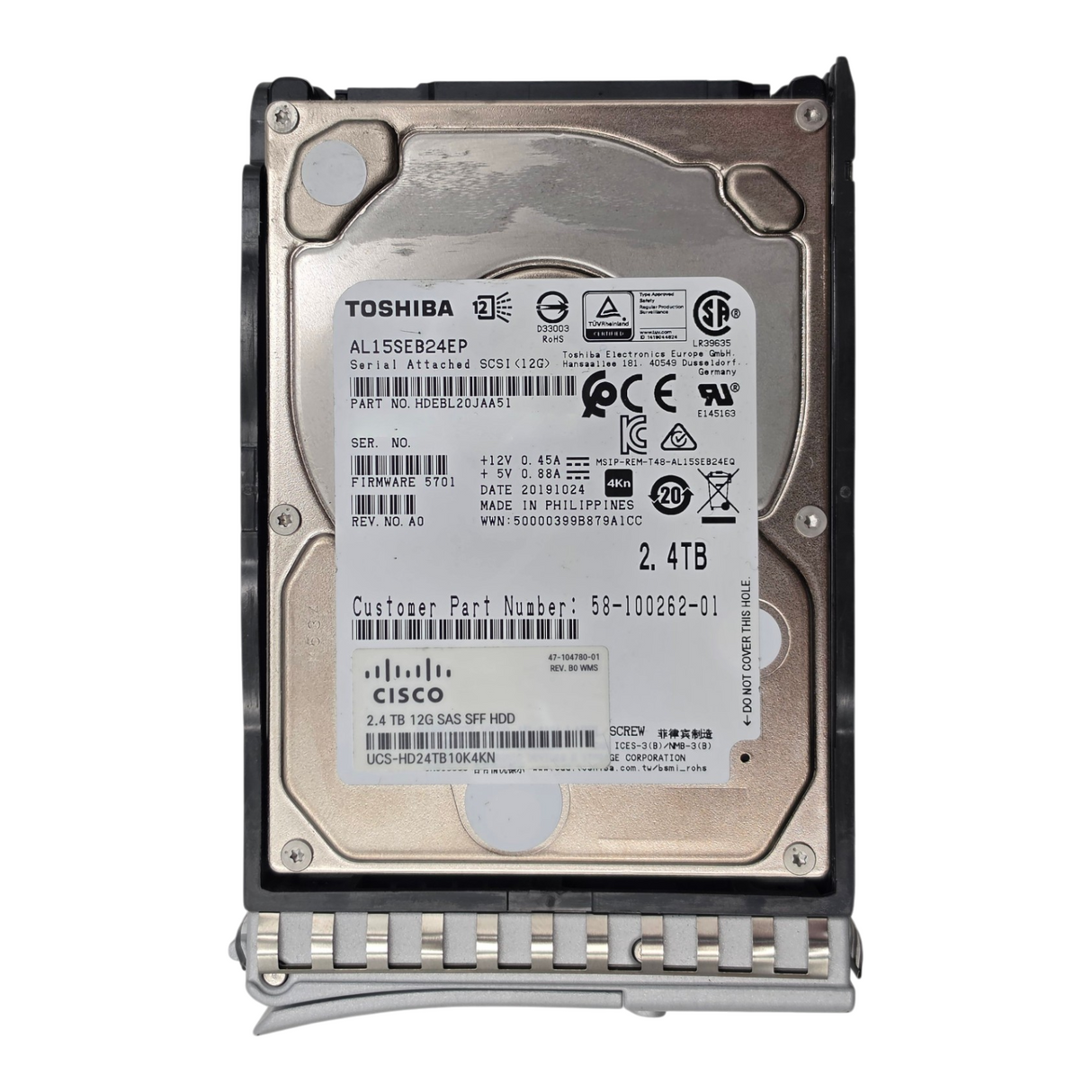 Cisco UCS-HD24TB10K4KN 2.4TB 10k 2.5" SAS 12G Hard Drive Disk HDD AL15SEB24EP