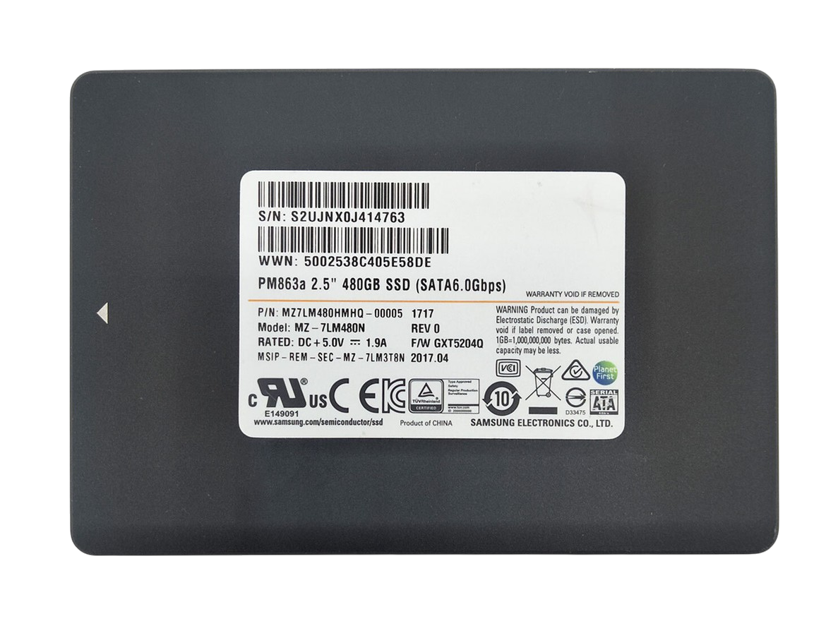 Nimble Samsung PM863a 480GB SATA SFF SSD in 3.5" Caddy FW: GTX5204Q MZ7LM480HMHQ