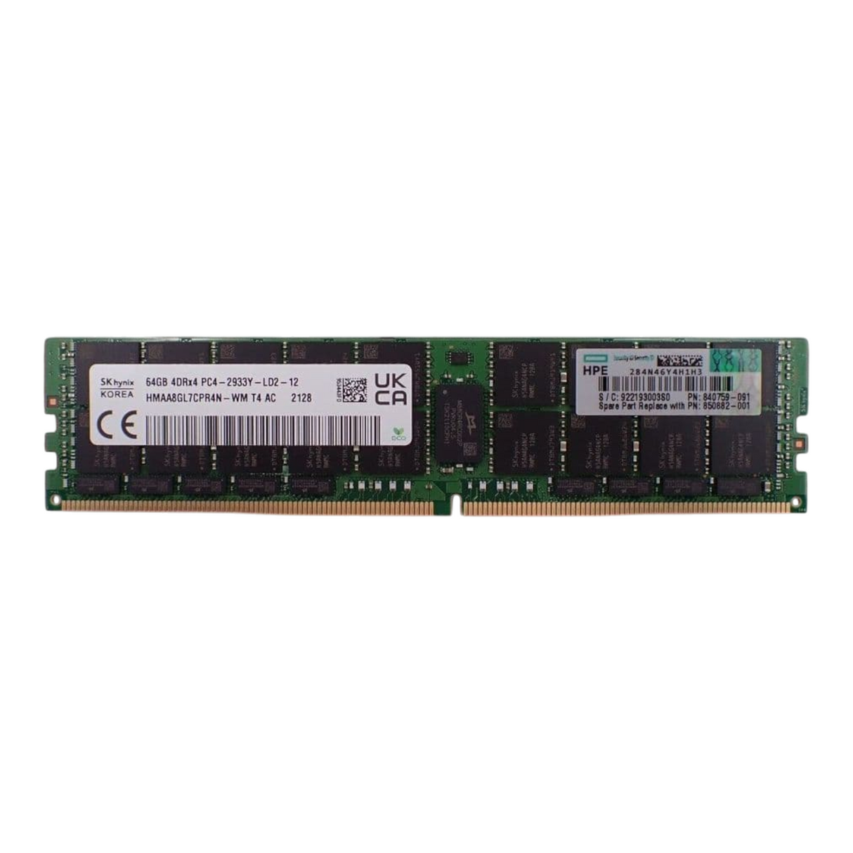HPE 64GB 4DRx4 PC4-2666V DDR4-21300 ECC LRDIMM Memory 815101-B21 840759-091