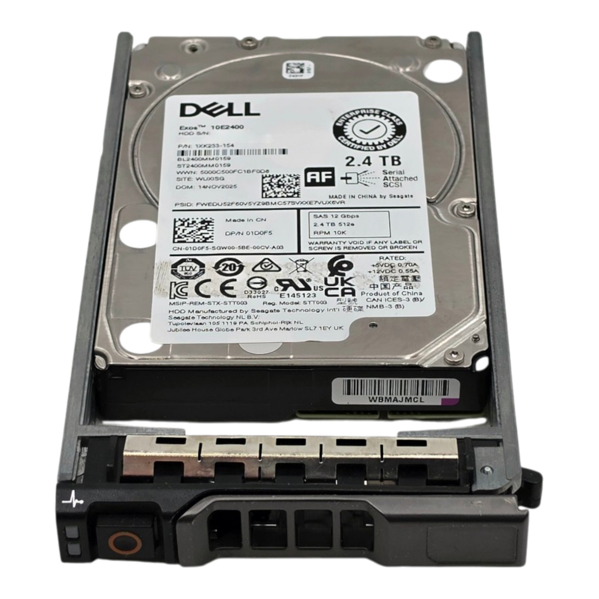 Dell 2.4TB 10K 12G SAS 2.5" SFF 256MB 512e Hard Drive HDD ST2400MM0159 1D0F5
